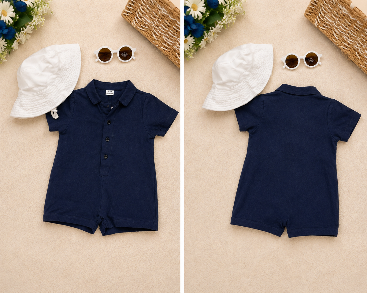 Navy Romper