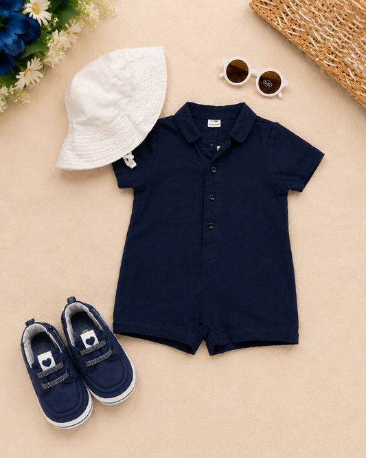 Navy Romper